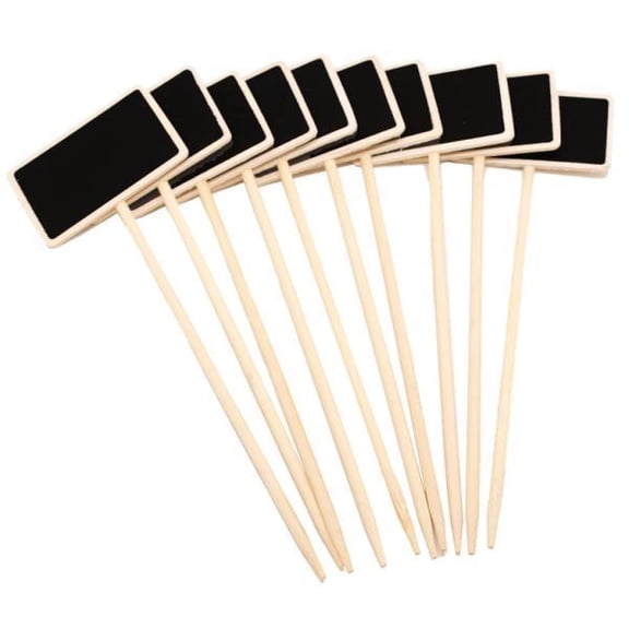 2x 10pcs Mini Wooden Blackboard Chalkboard Wedding Party, Decorative Tags, Price Tag, Chalks