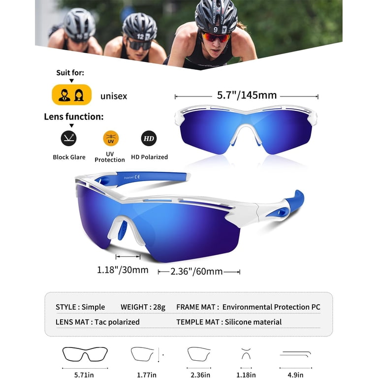 Polarized Sports Sunglasses for Men Women Youth Baseball  display picture 1