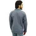 thumbnail image 3 of Atasi Men's Gray Kurta Roll-Over Shirt Collar Neck Ethnic Indian Clothing-XL, 3 of 7