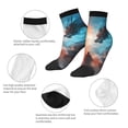 thumbnail image 5 of Pofeuu Red And Blue Sky Dragon Print 30cm Socks, Adult Running Hiking Socks for Youth and Adult, 5 of 7