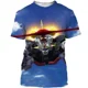 thumbnail image 3 of Camiseta de manga corta con estampado 3D de Mazinger Z para hombre, camiseta moderna con patrón de transformadores, comodidad urbana de verano, 3 of 5