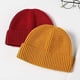 thumbnail image 3 of Gorro de pescador corto de punto de lana Sinhoon para hombre y mujer, gorro cálido de invierno (naranja), 3 of 8
