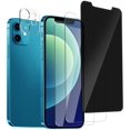 thumbnail image 1 of HD Tempered Glass Film, Anti-peeping Protective Film，Suitable for iPhone 11 Pro Max/iPhone XS Max 6.5-inch Privacy Screen Protector, With IBAOLE Lens Protectoriphone 12 Mini, 1 of 6