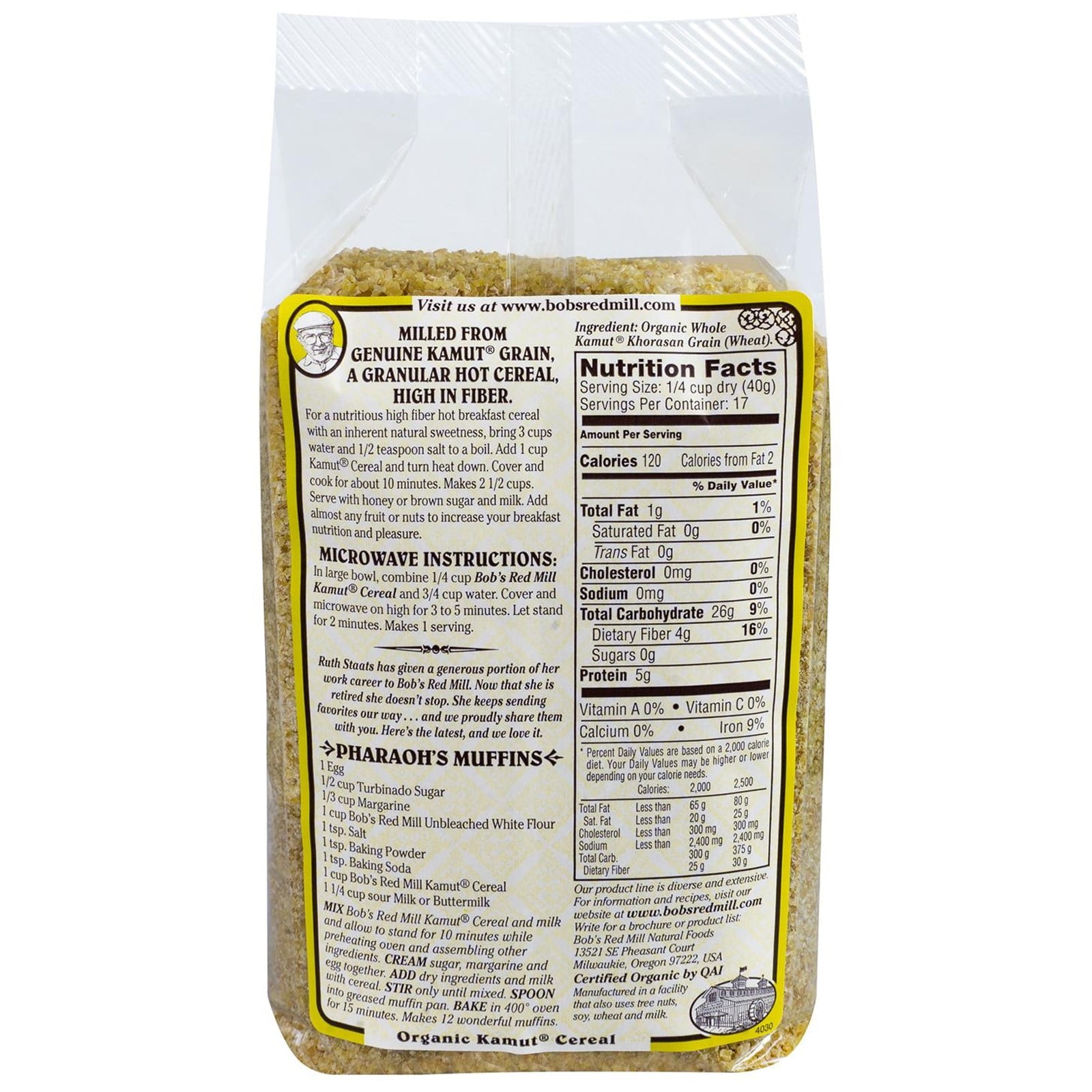 bob's red mill kamut cereal