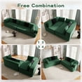 thumbnail image 5 of 135" Modular Sectional Boneless Sofa Couches, 4 Seater Comfy Teddy Fabric Cloud Couch, 29'' Deep Seat, No Assembly Required, for Living Room, Bedroom, Apartment, Green, 5 of 9