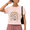 2-Pink, variant on Giffimy Women's Pink Boho Floral Line Art Graphic Short Sleeve Crop T-Shirt Aesthetic Top