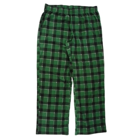 Sonoma - Sonoma Mens Green Plaid Fleece Sleep Pants Pajama Bottoms ...
