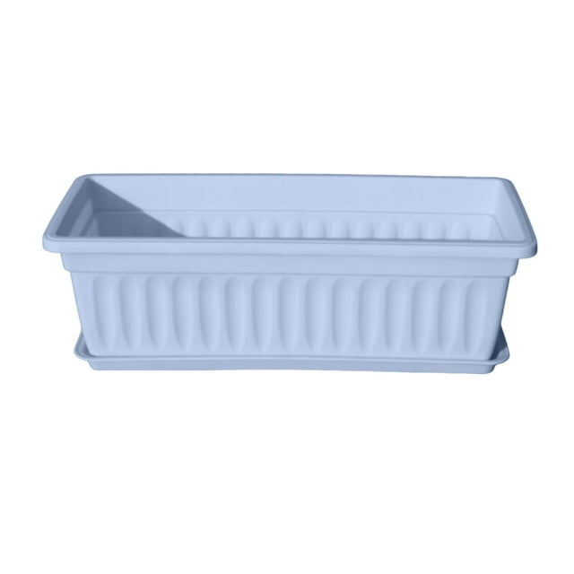 koolsoo Flower Pot Vegetable Planting Box Window Box Planter for Deck Porch Entrance Blue