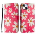 thumbnail image 2 of Compatible for iPhone 15 Plus Wallet Case, Painting Pattern Premium PU Leather [Credit Card Holder] [Wrist Strap] Flip Stand Feature Purse Case Full Protective Pattern Phone Cover, Pink Flower, 2 of 16