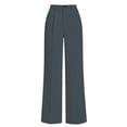 thumbnail image 4 of Chiccall Women's Pleated High Waist Wide Leg Dress Pants Solid Pocket Business Casual Commute Trousers, 4 of 8