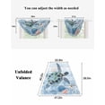 thumbnail image 6 of Waterfall Valances for Windows, Ocean Turtle Kitchen Sheer Valance Curtains, Blue Coral Coastal Starfish Nautical Shell Rod Pocket Elegant Swag Valances for Living Room Bedroom, 47.2"x38.5", 2 Panel, 6 of 8