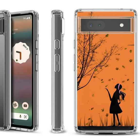 Shockproof Bumper Phone Case for Google Pixel 6a, by OneToughShield ® - Autumn Leaf