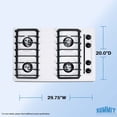 thumbnail image 2 of Summit 30 Inch Gas Cooktop, 4 Burners, Battery Start, White- WNL05IP, 2 of 7
