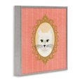 thumbnail image 3 of Stupell Industries Victorian White Cat Portrait Gray Framed Giclee Art, 17 x 17, by Carrie Cantwell, 3 of 8
