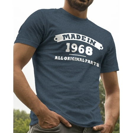 LeRage 50th Birthday Gift For Men Made in 1968 All Original Parts Navy Shirt MEN'S