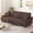 Coffee, variant on 87" Couch Premium PU Leather Sofa, Comfy Extra Deep Seat 3 Seater Couch for Living Room, with 2 Pillows, Black
