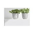 thumbnail image 3 of Ecopots Oslo Mini Durable Modern Round Indoor/Outdoor Recycled Based Composite Flower Pot Planter, White Grey, 4.5", 3 of 4