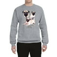 thumbnail image 2 of If It's Not a Pug It's Just a Dog Gift | Mens Dog Lover Crewneck Graphic Sweatshirt, Heather Grey, 3XL, 2 of 3