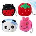 thumbnail image 2 of Shisuyan 4pcs Cartoon Design Purse Creative Coin Pouch Multifunction Change Bag Small Wallet for Kids Girls (Rabbit + Strawberry + + Ladybug), 2 of 8
