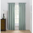 thumbnail image 2 of (2 pack) Eclipse Draft Stopper Room Darkening Fleece Lined Rod Pocket, Single Curtain Panel, Aquafir Blue, 42" W x 84" L, 2 of 10
