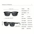 thumbnail image 3 of Small Retro Square Shades - High-Quality Polarized Lenses, Lightweight TR90 Frame, Adjustable Size, Ocean-Inspired Lens - Classic Rectangle Shape, Designed for Men, Compact Size, Unique Blots Pattern, 3 of 5