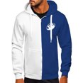 thumbnail image 1 of Bowake Zipper Hoodies For Men Loose Color Block Hooded Jacket with Pocket Plus Size Casual Sweatshirt, 1 of 2