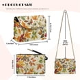 thumbnail image 7 of KUIFORTI Orange Maple Leaf Leather Crossbody Bags Soft Portability Medium Flap Crossbody Handbag with Chain Strap Casual Shoulder Bag for Women for Camping Parties, 7 of 7