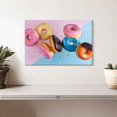 thumbnail image 2 of Elephant Stock Doughnut Party Wall Art - Horizontal Canvas Wall Art - Living Room Wall Decor - Food And Drink Canvas - Blue And Pink Decor - 12" x 8", 2 of 8