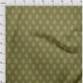 thumbnail image 4 of oneOone Viscose Chiffon Olive Green Fabric Asian Block Print Sewing Craft Projects Fabric Prints By Yard 42 Inch Wide, 4 of 4