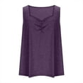 thumbnail image 6 of RQYYD Plus Size Women's Sweetheart Neck Sleeveless T Shirts Solid Color Cotton Soft Tees Loose Fit Tops, 6 of 6