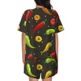 thumbnail image 3 of Picia Chili2 Pajamas Sets for Women Soft Short-Sleeved Pjs with Lounge Shorts Two Piece Sleepwear-, 3 of 9