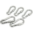 thumbnail image 4 of Fdit 5pcs 80mm Locking Carabiner Clip Heavy Duty Spring Snap Hook With Nut Lock Buckle For Camping,Heavy Duty Carabiner Clip,Spring Snap Hook, 4 of 8
