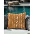 thumbnail image 4 of Outdoor Pillows Waterproof, Modern Simple Lines Bedding Throw Pillows with Insert for Couch Sofa Bed, Rustic Vertical Stripes Orange 16x16 Inch Pillowcases Decorative Camping Patio Pillow Set of 1, 4 of 8