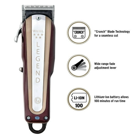 Wahl Professional 5 Star Series Cordless Legend - Full Size Hair Clipper with Precision Blades, Lithium Ion battery, and 100+ Minute Run Time for Professional Barbers & Stylists