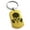 Gold, variant on Stainless Steel Biohazard Skull Gas Mask Engraved Dog Tag Keychain Keyring