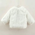 thumbnail image 5 of MKOSPLRT Girls Faux Fur Coat Open Front Furry Coats Long Sleeve Parka Shaggy Jacket Winter Warm Fluffy Outerwear 1-12 Years, 5 of 5