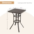 thumbnail image 3 of Costway Table de Bar Extérieure 37 "Bar Hauteur Table de Patio avec Cadre en Métal et Table à Lattes, 3 of 6