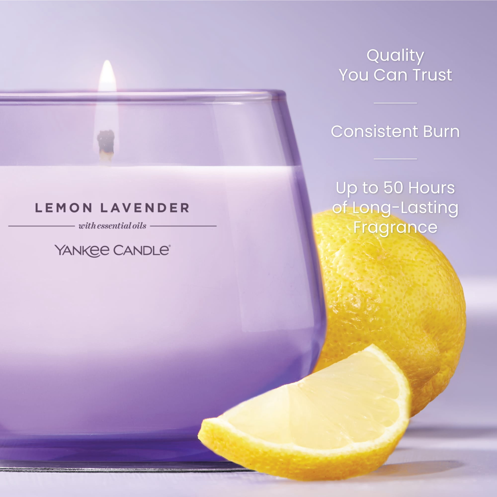 (4 pack) Yankee Candle Lemon Lavender Studio Home Decor Scented Candles, 10 oz