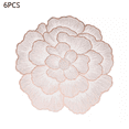 thumbnail image 1 of Papete decorativo de estilo Nórdico Peonía, Para tapete de estilo occidental, tapete de mesa PVC, 6PCS, 1 of 10