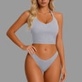 thumbnail image 5 of cocolona Womens Camisole with Built in Bra Summer Crew Neck Sleeveless Crop Tank Tops Casual Shirts, 5 of 6