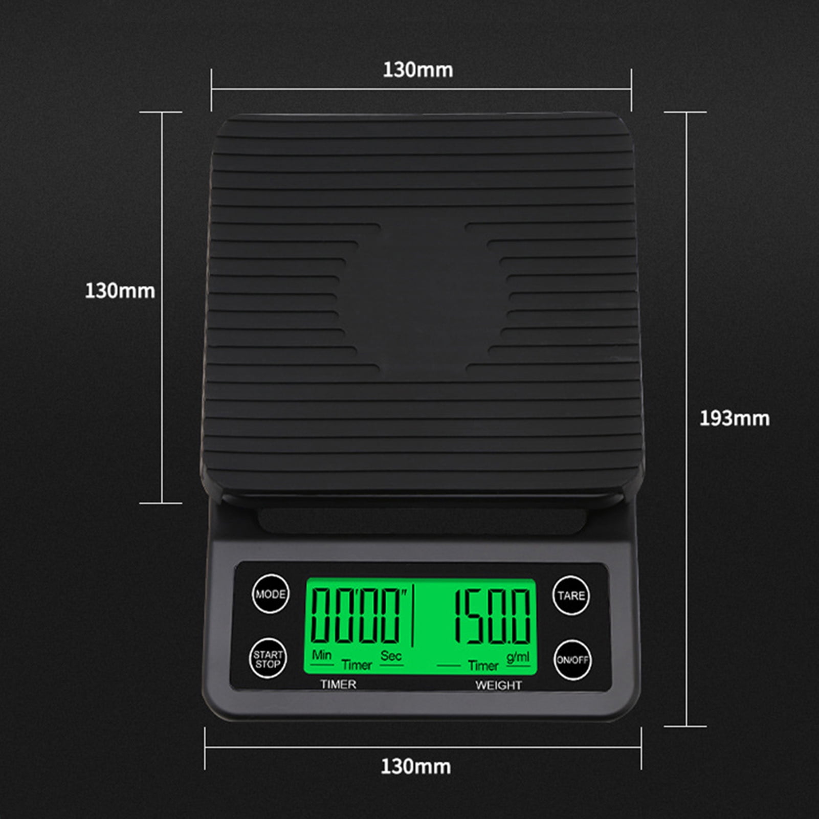 Accurate Electric Kitchen Scale,Coffee Scale with Timer High Kitchen