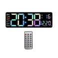 thumbnail image 1 of Reloj despertador digital Reloj de pared °F/°C Temperatura electrónica conmutable Mes Fecha Semana Visualización para dormitorio Sala de estar Hogar, 1 of 8