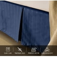 thumbnail image 4 of Elegant Comfort® Luxury 1500 Series Wrinkle Resistant Egyptian Weave Quality STRIPE Bed Skirt / Dust Ruffle - Pleated Tailored 14inch Drop, Twin, Navy Blue, 4 of 5