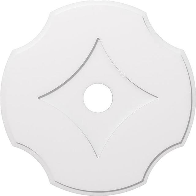 Ekena Millwork CMP40PL-06000 40 in. OD x 6 in. ID Square Percival Architectural Grade PVC Contemporary Ceiling Medallion