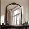 thumbnail image 2 of BEAUTYPEAK 26"x38" Vintage Wall Mounted Mirror Antique Baroque Arched Mirror,Bronze, 2 of 7