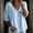 1374#Light Blue, variant on Women's Summer Boho 3/4 Sleeve Tunic Top Flowy Casual Loose Cute Pleated Blouse Shirts Light Blue 2XL