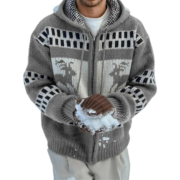 Christmas Sweaters for Women Jacquard Knit Sweater Coat Oversized Soft Long Sleeve Cardigan For Casual Warm Winter Wear Comfortable Pullover With Cozy Feel And Elegant Design Ugly Christmas Sweaters