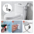 thumbnail image 6 of QueMer Stainless Steel Bidet Sprayers Mount for Easy Installation Without Drilling on Any Surfaces Secure and, 6 of 8