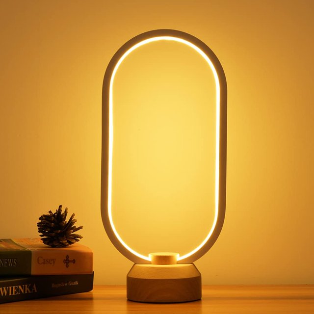 Led Wood Desk Lamp, Bedroom Bedside Night Light, Dimmable Led Lighting, Creative Home Decor, Unique House Warmging Gift