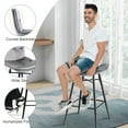 thumbnail image 2 of Gymax 4 PCS Velvet Bar Stools Bar Height Dining Chairs w/ Metal Legs Kitchen Grey, 2 of 4